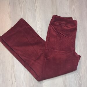 DG2 by Diane Gilman 12 Christmas Holiday Deep Red Velvet Pants